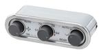 DCC Digital Climate Control - Vintage Air Gen IV 3-Knob, Horizontal, Satin, Silver Alloy, White Display