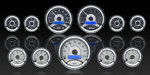 5-Piece Round Universal VHX System, Black Alloy Style Face, Blue Display