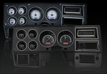 1973-87 Chevy Pickup VHX System, Carbon Fiber Style Face, Blue Display