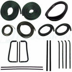 1960-63 Chevy/GMC Truck Complete Weatherstrip Kit w/ Chrome Trim and Metal Framed Glass