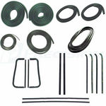 1960-63 Chevy/GMC Truck Complete Weatherstrip Kit w/o Chrome Trim for Metal Framed Glass