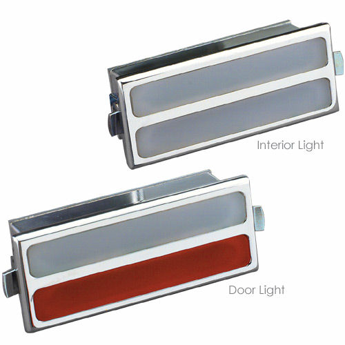 Premier Street Rods BIS316 Billet Interior Door Light Red/White