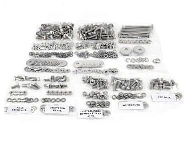 1973-87 Chevy Trucks Longbed Stepside  Complete Bed Bolt Kit Zinc 698 Pcs Photo Main