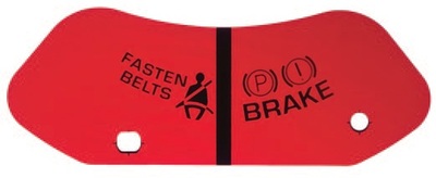 1983-87 Chevy GMCTruck Dash Cluster Housing Telltale Lens, Red Fasten Seatbelt / Brake Photo Main