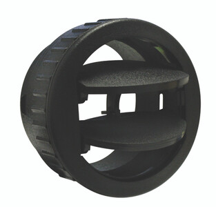 SlimLine Adjustable Double Vane Louver, All Black Photo Main