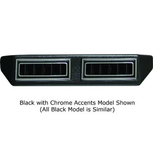 Double Under Dash Louver Assy w/ Single 2.5-Inch Inlet All Black Photo Main