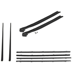 1969-72 Blazer Door Window Felt and Run Channel Kit - Black Bead Photo Main