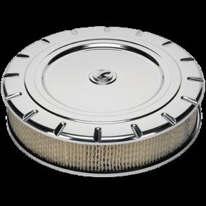 14in. Round Vintage Air Cleaner, Polished Photo Main