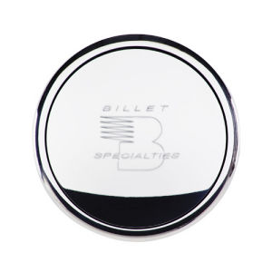 Horn Button Standard Billet Specialties Logo Polished Photo Main