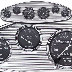 Billet Dash Recessed & Ribbed 6 Gauge Polished Photo Main