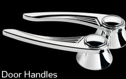 Billet Door Handles GM (to 1948) Ball Milled Polished Photo Main