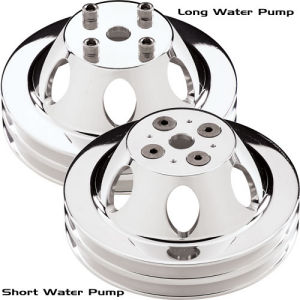 Billet Water Pump Pulley SBC/BBC LWP 1 Groove Polished Photo Main