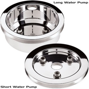 Billet Crankshaft Pulley SBC LWP 1 Groove Polished Photo Main