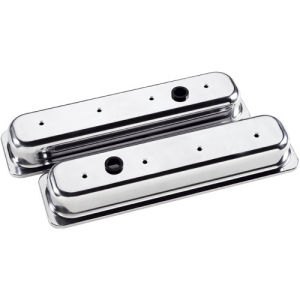 Billet Centerbolt Valve Cover Chevrolet SB (Short) Plain Polished Photo Main