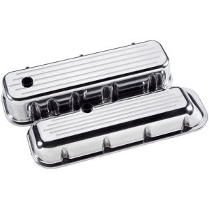 Billet Valve Cover Chevrolet BB (Short) Ball Milled Polished Photo Main