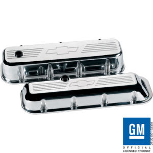 Billet Valve Cover Chevrolet BB (Short) Bowtie Polished Photo Main