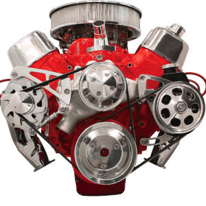 Billet Serpentine Conversion Kit BB Chevrolet LWP Mid Mount Alternator & Power Steering Kit Photo Main