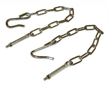1941-53 Chevrolet Truck Tailgate Chains Stepside (Polished Stainless Steel)  Photo Main
