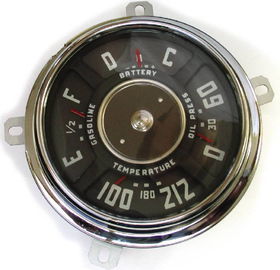 1947-49 Chevrolet Truck Gauge Cluster Assembly - 12 Volt, 8 Cyl Photo Main