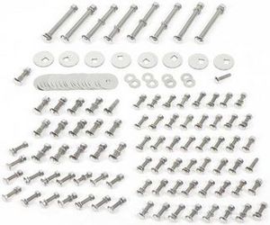 1954-55 1st Series Chevrolet Truck Longbed Stepside (Polished Stainless Bed Bolt Kit 89") Photo Main