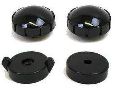 1954-55 1st Series Chevrolet Truck Radio Knob Set, BLACK (4 pcs.)  Photo Main