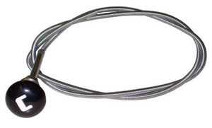 1954-55 1st Series Chevrolet Truck Choke Cable & Knob, Black Photo Main