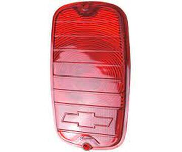 1960-66 Chevrolet Truck Tail Light Lens, Plastic, (Fleetside), Red with Bowtie Photo Main