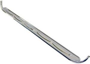 1967-72 Chevrolet Truck Door Sill Plate L/H or R/H, Polished Stainless Steel with "Bowtie"  Photo Main