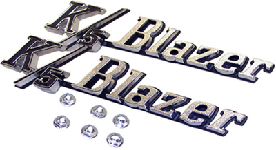 1969-72 Chevrolet Blazer "K/5 Blazer" Fender Side Emblems (with hardware) Photo Main