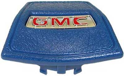 1969-72 GMC Truck Horn Cap, Blue with Red "GMC" logo Photo Main