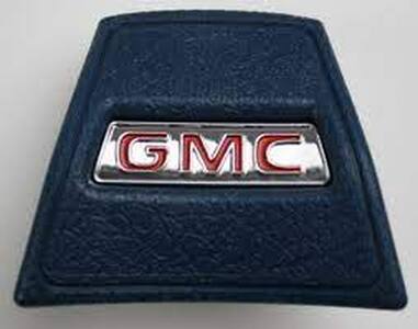 1969-72 GMC Truck Horn Cap, Dark Blue with Red "GMC" logo Photo Main