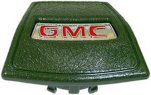 1969-72 GMC Truck Horn Cap, Green with Red "GMC" logo Photo Main