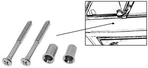 1972 Chevrolet / GMC Truck Inner to Outer Door Reinforcement Bezel and Screw Kit - Chrome Photo Main