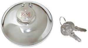 1938-71 Chevrolet / GMC Truck "GM" Embossed Locking Gas Cap W/ 2 Keys Photo Main