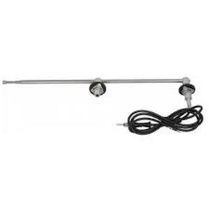 Universal Single Post Radio Antenna Kit (3) Stage Telescopic, Single Post (Polished Stainless Steel Mast) Photo Main