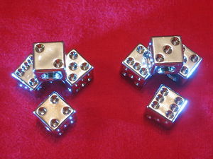 Value Stem Covers "Dice", Universal, Chrome. Set of 4 Photo Main
