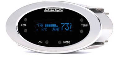 Digital Elliptical Climate Control system, fits Vintage Air Gen II, Chrome, Blue Display Photo Main