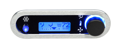 DCC Digital Climate Control - Vintage Air Gen IV - VHX Style - Horizontal, Satin Bezel, Blue Display Photo Main