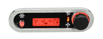 DCC Digital Climate Control - Vintage Air Gen IV - VHX Style - Horizontal, Satin Bezel, Red Display Photo Main