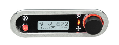 DCC Digital Climate Control - Vintage Air Gen IV - VHX Style - Horizontal, Satin Bezel, White Display Photo Main