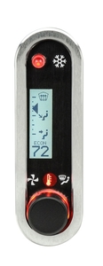 DCC Digital Climate Control - Vintage Air Gen IV - VHX Style - Vertical, Satin Bezel, White Display Photo Main