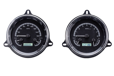 1954 Chevy Truck VHX System, Black Alloy Style Face, White Display - Not Shown Photo Main