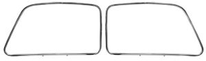 1947-55 1st Series Chevrolet Truck Exterior Door Reveal Moldings, Polished Stainless - Pair Photo Main