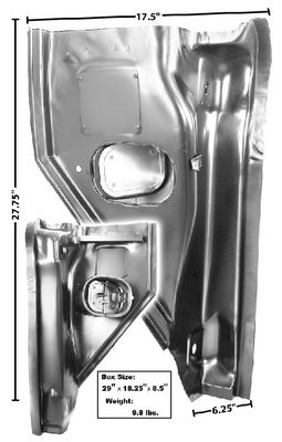 1955-59 Chevrolet Truck Kick Panel, R/H, Steel Photo Main