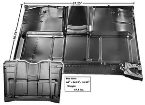 1967-72 Chevrolet complete floor pan, small hump Photo Main