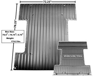 1967-72 Chevrolet Truck  Steel Bed Floor Assembly - Shortbed, Fleetside Photo Main