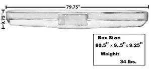 1973-80 Chevy/GMC P/U Front Bumper, Chrome  Photo Main