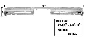 1973-80 Chevy/GMC Fleetside P/U Rear Bumper, Chrome Photo Main