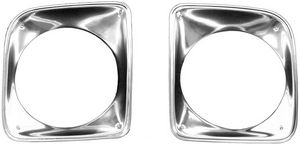 1967-68 Chevrolet Truck Headlight Bezels, Aluminum (mounting screws included) Photo Main