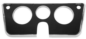 1969-72 Chevrolet Truck Dash Bezel, (3 hole black w/chrome edges) Photo Main